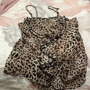 Camisole Leppard print top
